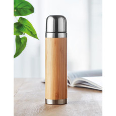 Thermos rivestito in bamboo colore legno