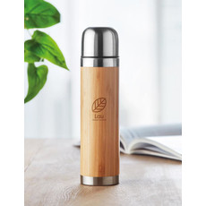 Thermos rivestito in bamboo colore legno