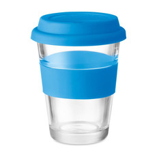 Bicchiere in vetro 350ml colore blu