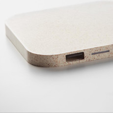 HUB USB in paglia e ABS colore beige