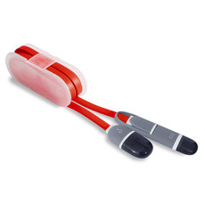 Cavetto adattatore 2 in 1 con avvolgicavo