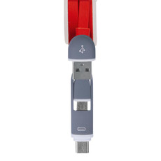 Cavetto adattatore 2 in 1 con avvolgicavo