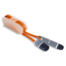 Cavetto adattatore 2 in 1 con avvolgicavo