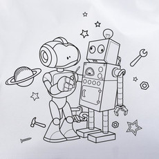 Grembiule con disegno colorabile