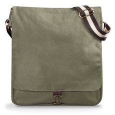 Borsa in canvas con tracolla bicolore