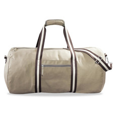 Borsone in canvas con tracolla bicolore