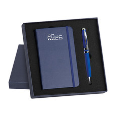 Parure agenda giornaliera 2026 notes e penna blu