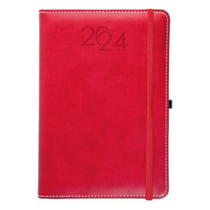 Agenda 12x18 giornaliera 2024 rosso