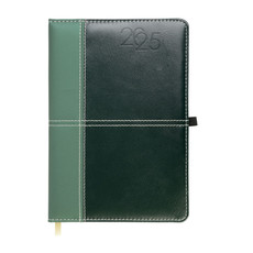 Agenda giornaliera 2025 in pvc verde