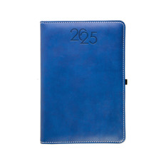 AAgenda giornaliera con copertina in similpelle 2024 royal