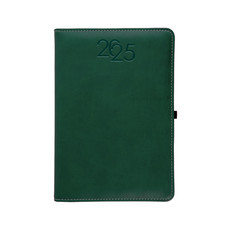 Agenda giornaliera con copertina in similpelle 2024 verde