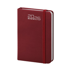 Agendina 2026 settimanale tascabile con elastico bordeaux