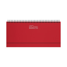 Planning base settimanale da scrivania 2026 rosso