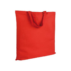 Borsa shopper 38x42 cm bianca colore rosso