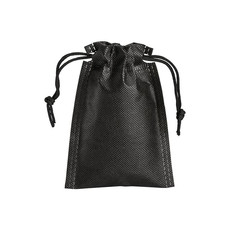 Sacchetto in tnt con cordini 10x14 cm  colore nero