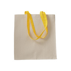 Shopper 220g con manici lunghi colorati colore giallo