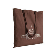Shopper 38x42 cm in cotone colore marrone