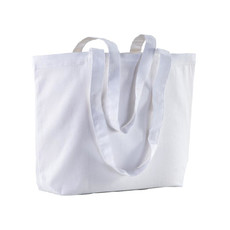 Shopper Mely in cotone colorata colore bianco