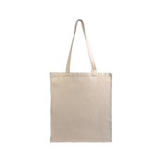 Shopper con soffietto cin cotone naturale colore naturale