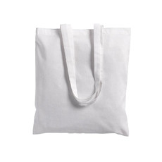 Shopper con soffietto in cotone 220g colore bianco