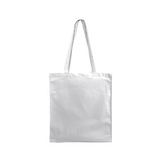 Shopper con soffietto in cotone 220g colore bianco