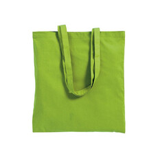 Shopper con soffietto in cotone 220g colore verde mela