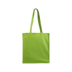 Shopper con soffietto in cotone 220g colore verde mela