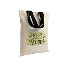 Shopper mini in cotone con manici colorati colore nero