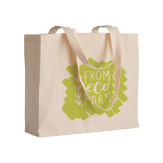 borsa shopper cotone 40x35x12 naturale colore naturale