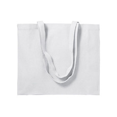 borsa shopper cotone 40x35x12 verde mela colore bianco