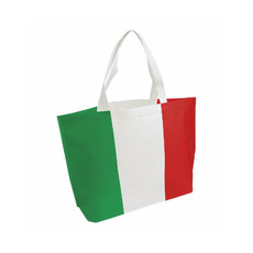 Borsa shopper con stampa tricolore colore tricolore