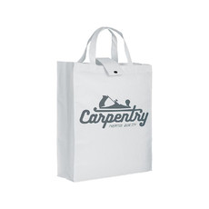 Borsa shopper in tnt termosaldato colore bianco