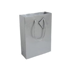 Busta con soffietto in carta laminata colore argento