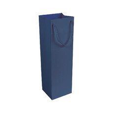 Busta per bottiglie in carta laminata opaca colore blu