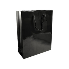 Busta regalo colorata con manici abbinati colore nero