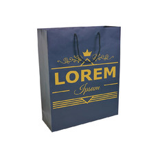 Busta regalo in carta laminata opaca colore blu
