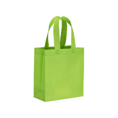 Mini shopper con manici corti in tnt colore verde mela