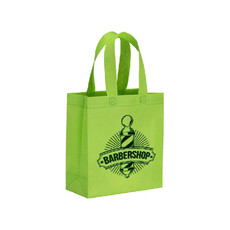Mini shopper con manici corti in tnt colore verde mela
