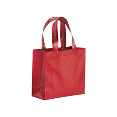 Mini shopper metal in TNT colore rosso