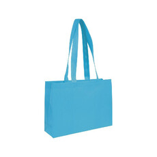 Shopper Rectangle in tnt con manici lunghi colore celeste