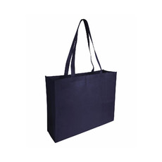 Shopper Sandon in TNT con soffietto colore blu