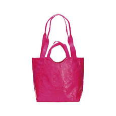 Shopper con manici doppi colore fuxia