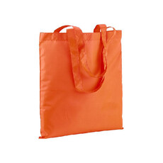 Shopper in Pet riciclato con manici a nastro colore arancione