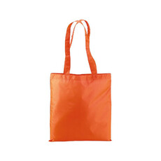 Shopper in Pet riciclato con manici a nastro colore arancione