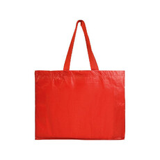 Shopper in RPET con manici lunghi colore rosso