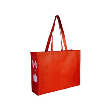Shopper in RPET con manici lunghi colore rosso