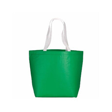 Shopper in RPET laminato con manici lunghi colore verde
