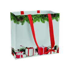 Shopper in TNT con disegni stampati colore rosso