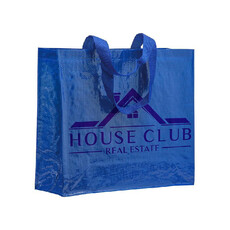 Shopper in polipropilene laminato colore royal