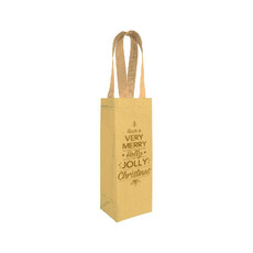 Shopper portabottiglie glitterata colore oro